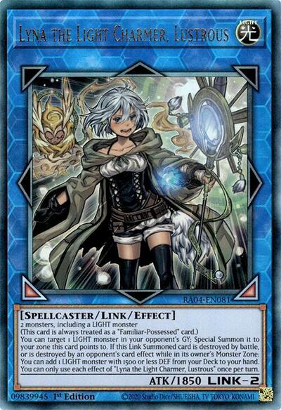 Lyna the Light Charmer, Lustrous (PUR) (RA04-EN081) [Quarter Century Stampede]