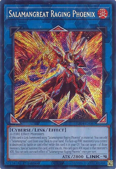 Salamangreat Raging Phoenix (Secret Rare) (RA04-EN083) [Quarter Century Stampede]