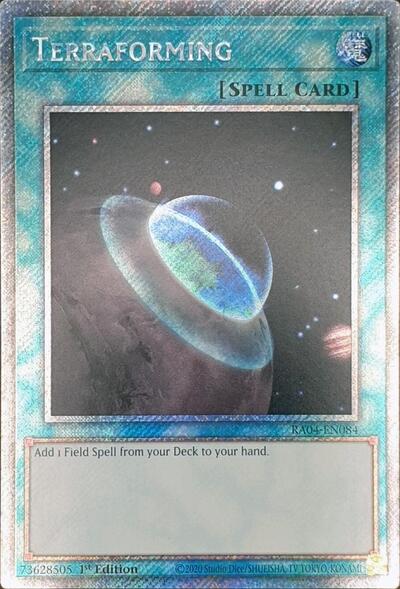 Terraforming (Platinum Secret Rare) (RA04-EN084) [Quarter Century Stampede]