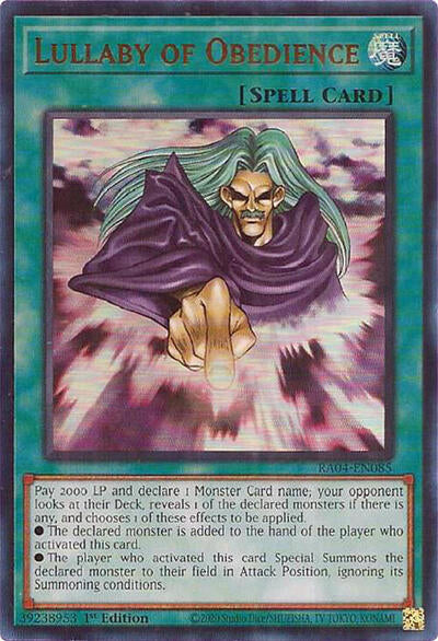 Lullaby of Obedience (UR) (RA04-EN085) [Quarter Century Stampede]