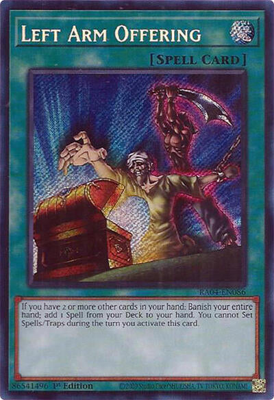 Left Arm Offering (Secret Rare) (RA04-EN086) [Quarter Century Stampede]