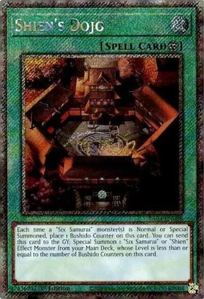 Shien's Dojo (Platinum Secret Rare) (RA04-EN088) [Quarter Century Stampede]