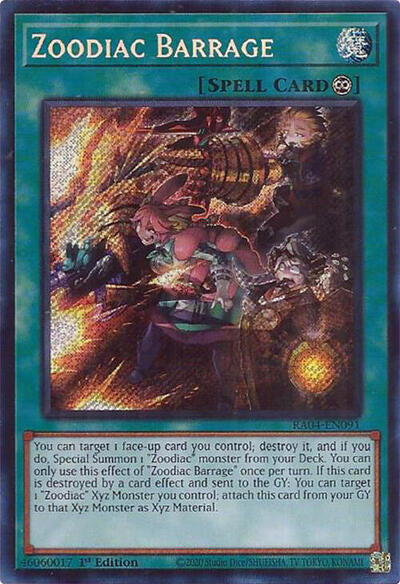 Zoodiac Barrage (Secret Rare) (RA04-EN091) [Quarter Century Stampede]