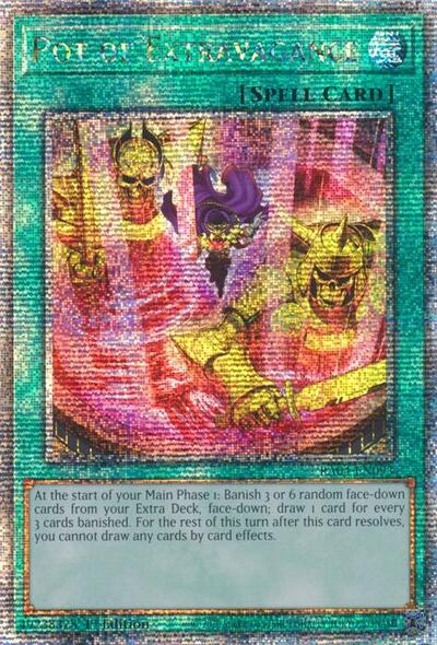 Pot of Extravagance (New Art) (Quarter Century Secret Rare) (RA04-EN093) [Quarter Century Stampede]