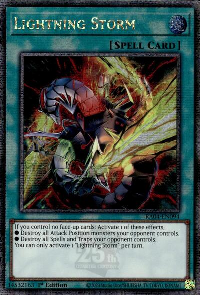 Lightning Storm (New Art) (Quarter Century Secret Rare) (RA04-EN094) [Quarter Century Stampede]