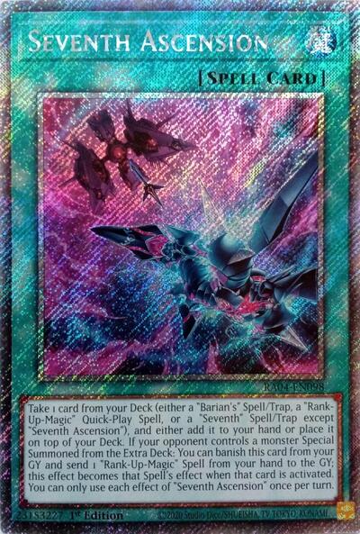 Seventh Ascension (Platinum Secret Rare) (RA04-EN098) [Quarter Century Stampede]