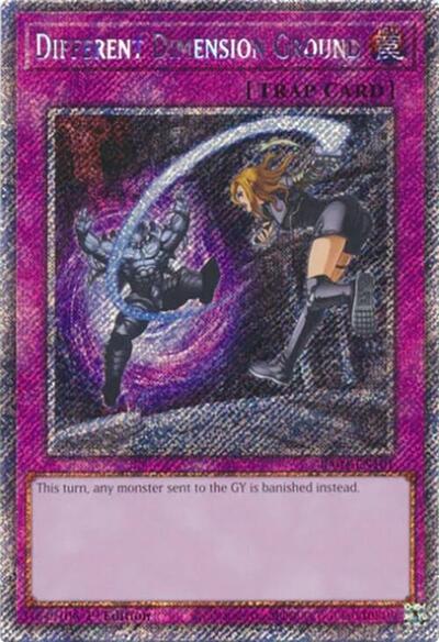 Different Dimension Ground (Platinum Secret Rare) (RA04-EN101) [Quarter Century Stampede]