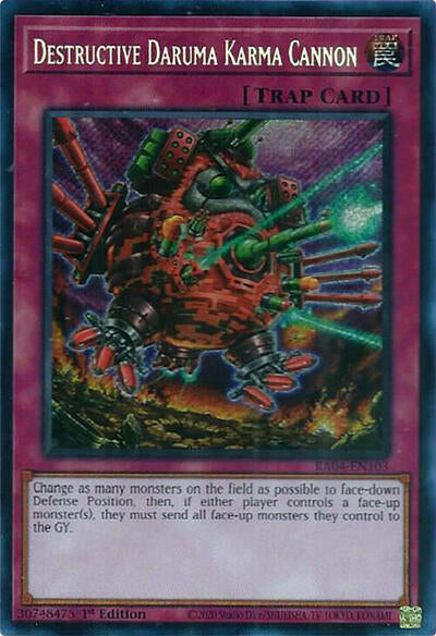 Destructive Daruma Karma Cannon (Secret Rare) (RA04-EN103) [Quarter Century Stampede]