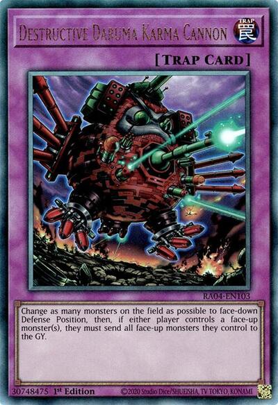 Destructive Daruma Karma Cannon (PUR) (RA04-EN103) [Quarter Century Stampede]