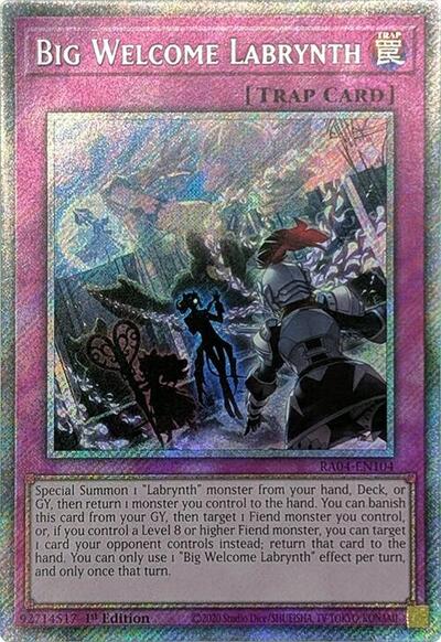 Big Welcome Labrynth (Platinum Secret Rare) (RA04-EN104) [Quarter Century Stampede]
