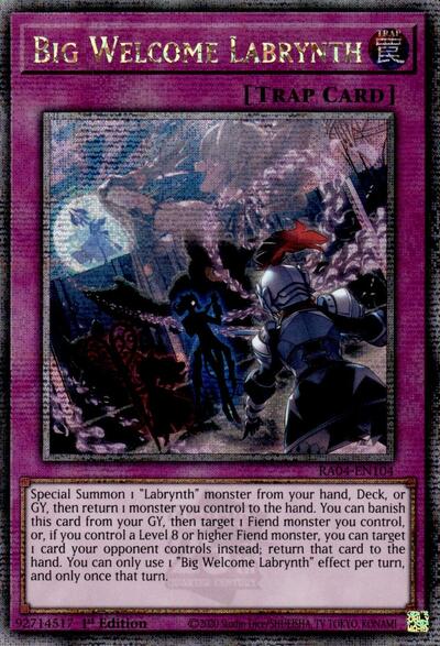 Big Welcome Labrynth (Quarter Century Secret Rare) (RA04-EN104) [Quarter Century Stampede]
