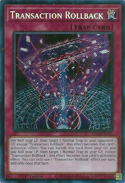 Transaction Rollback (Secret Rare) (RA04-EN105) [Quarter Century Stampede]