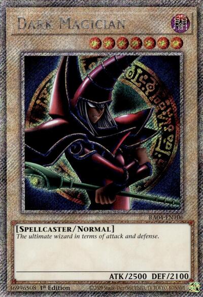 Dark Magician (Arkana) (Platinum Secret Rare) (RA04-EN106) [Quarter Century Stampede]