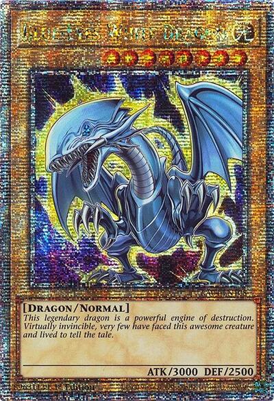 Blue-Eyes White Dragon (7th Art) (Quarter Century Secret Rare) (RA04-EN108) [Quarter Century Stampede]