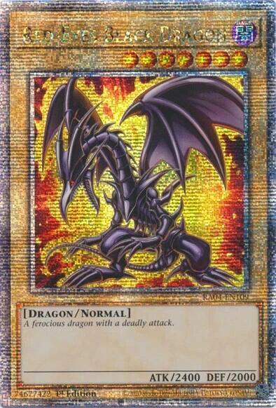 Red-Eyes Black Dragon (7th Art) (Quarter Century Secret Rare) (RA04-EN109) [Quarter Century Stampede]