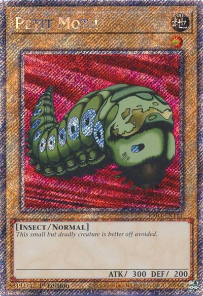 Petit Moth (Platinum Secret Rare) (RA04-EN111) [Quarter Century Stampede]
