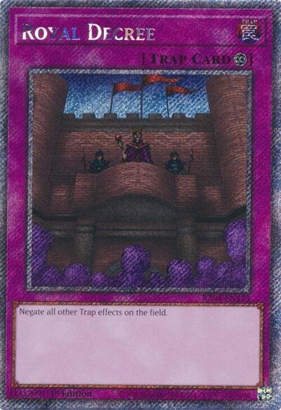 Royal Decree (Platinum Secret Rare) (RA04-EN113) [Quarter Century Stampede]