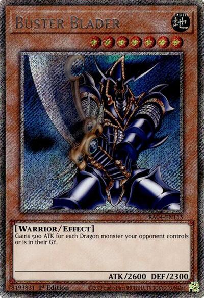 Buster Blader (Platinum Secret Rare) (RA04-EN115) [Quarter Century Stampede]