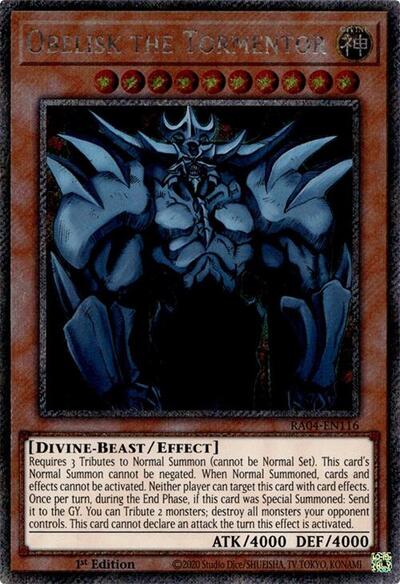 Obelisk the Tormentor (Platinum Secret Rare) (RA04-EN116) [Quarter Century Stampede]