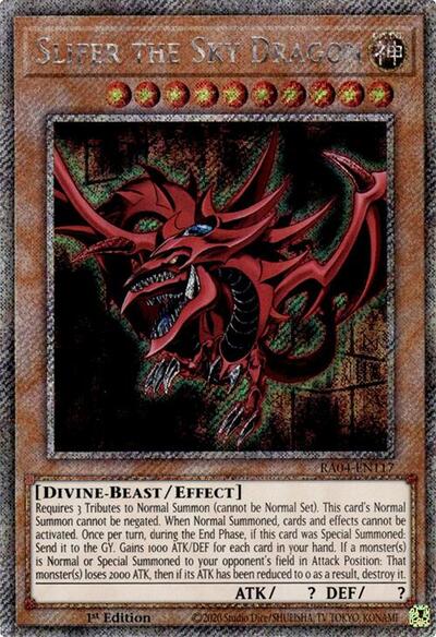 Slifer the Sky Dragon (Platinum Secret Rare) (RA04-EN117) [Quarter Century Stampede]