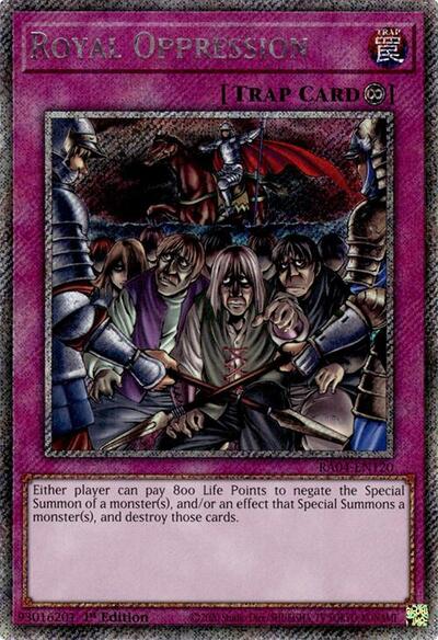 Royal Oppression (Platinum Secret Rare) (RA04-EN120) [Quarter Century Stampede]