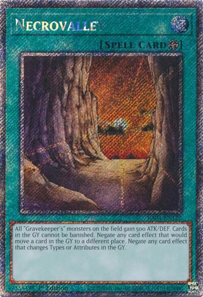 Necrovalley (Platinum Secret Rare) (RA04-EN122) [Quarter Century Stampede]