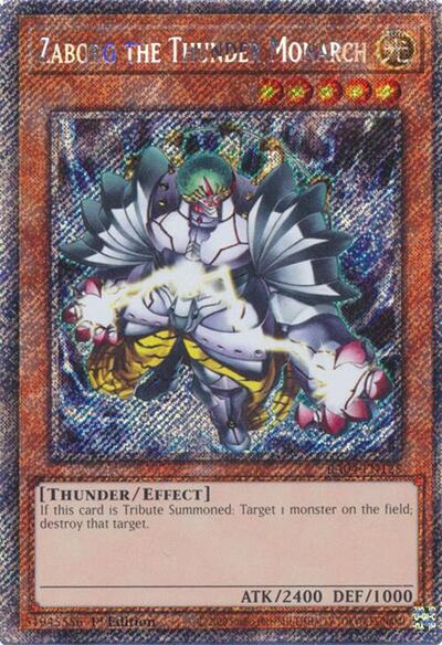 Zaborg the Thunder Monarch (Platinum Secret Rare) (RA04-EN125) [Quarter Century Stampede]
