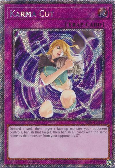 Karma Cut (Platinum Secret Rare) (RA04-EN128) [Quarter Century Stampede]