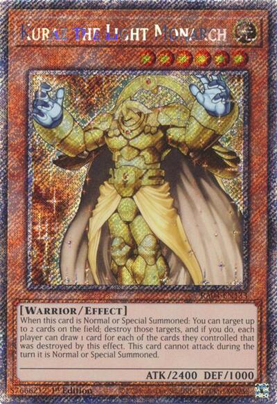 Kuraz the Light Monarch (Platinum Secret Rare) (RA04-EN133) [Quarter Century Stampede]