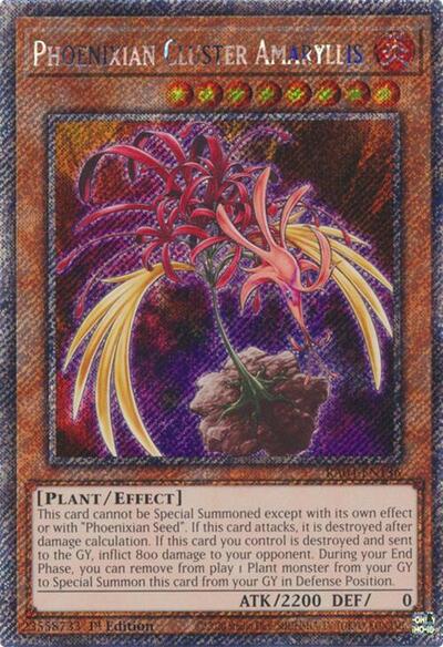 Phoenixian Cluster Amaryllis (Platinum Secret Rare) (RA04-EN136) [Quarter Century Stampede]