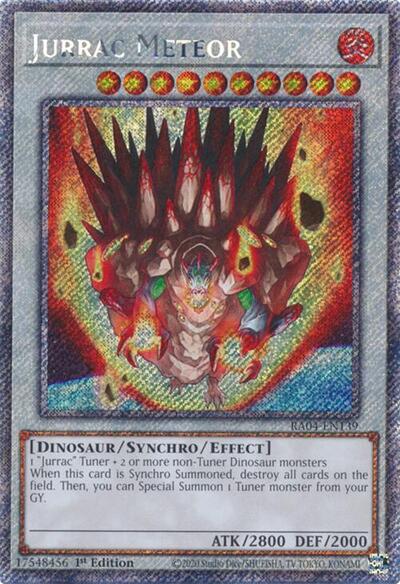 Jurrac Meteor (Platinum Secret Rare) (RA04-EN139) [Quarter Century Stampede]
