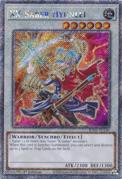 XX-Saber Hyunlei (Platinum Secret Rare) (RA04-EN140) [Quarter Century Stampede]