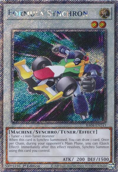 Formula Synchron (Platinum Secret Rare) (RA04-EN143) [Quarter Century Stampede]