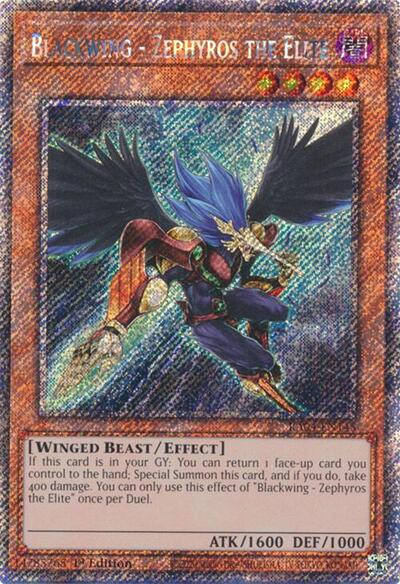Blackwing - Zephyros the Elite (Platinum Secret Rare) (RA04-EN145) [Quarter Century Stampede]