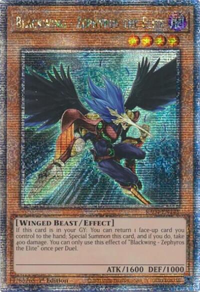 Blackwing - Zephyros the Elite (Quarter Century Secret Rare) (RA04-EN145) [Quarter Century Stampede]