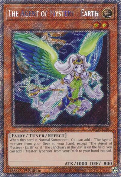 The Agent of Mystery - Earth (Platinum Secret Rare) (RA04-EN146) [Quarter Century Stampede]