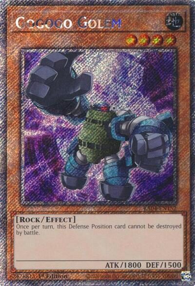 Gogogo Golem (Platinum Secret Rare) (RA04-EN152) [Quarter Century Stampede]