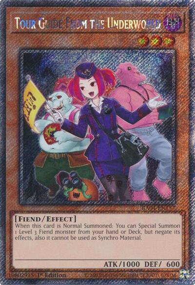 Tour Guide from the Underworld (Alternate Art) (Platinum Secret Rare) (RA04-EN157) [Quarter Century Stampede]