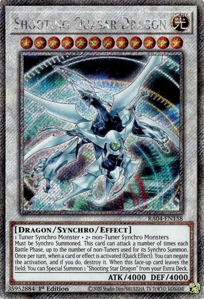 Shooting Quasar Dragon (Platinum Secret Rare) (RA04-EN158) [Quarter Century Stampede]