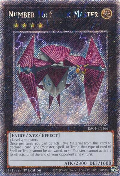 Number 16: Shock Master (Platinum Secret Rare) (RA04-EN166) [Quarter Century Stampede]