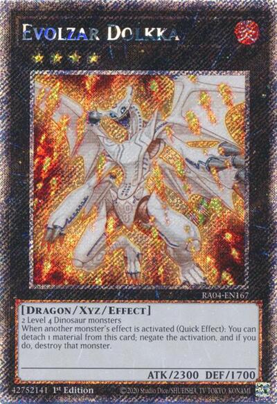 Evolzar Dolkka (Platinum Secret Rare) (RA04-EN167) [Quarter Century Stampede]