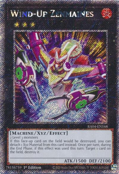 Wind-Up Zenmaines (Platinum Secret Rare) (RA04-EN168) [Quarter Century Stampede]