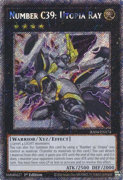 Number C39: Utopia Ray (Platinum Secret Rare) (RA04-EN174) [Quarter Century Stampede]