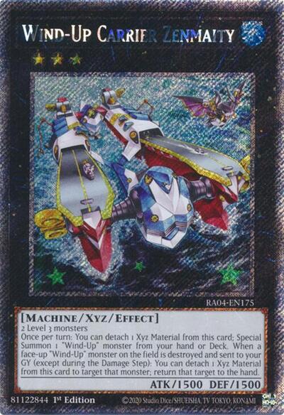 Wind-Up Carrier Zenmaity (Platinum Secret Rare) (RA04-EN175) [Quarter Century Stampede]