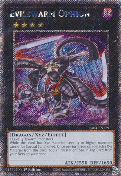 Evilswarm Ophion (Platinum Secret Rare) (RA04-EN179) [Quarter Century Stampede]