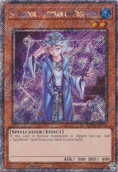 Spellbook Magician of Prophecy (Platinum Secret Rare) (RA04-EN183) [Quarter Century Stampede]