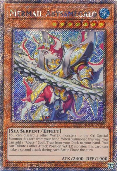 Mermail Abyssmegalo (Platinum Secret Rare) (RA04-EN191) [Quarter Century Stampede]