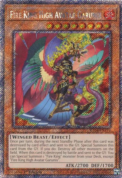 Fire King High Avatar Garunix (Platinum Secret Rare) (RA04-EN194) [Quarter Century Stampede]