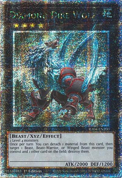 Diamond Dire Wolf (Quarter Century Secret Rare) (RA04-EN200) [Quarter Century Stampede]