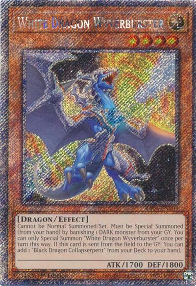 White Dragon Wyverburster (Platinum Secret Rare) (RA04-EN203) [Quarter Century Stampede]